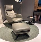 Vitra Grand Relax lounge chair + Ottoman Umbra premium leder, Huis en Inrichting, Banken | Voetenbanken en Poefen, Nieuw, Metaal