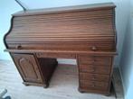 Secretaire, bureau, ladenset kan op slot. Donker eiken., Ophalen of Verzenden, Zo goed als nieuw