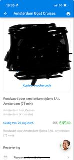 Rondvaarttocht Sail 20 augustus, Tickets en Kaartjes, Twee personen