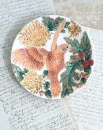 Barbotine bord “Vogel”, Antiek en Kunst, Antiek | Servies los, Ophalen of Verzenden