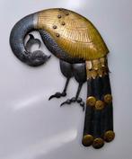 Antieke Jugendstil Vogel Wandbeeld / Beeld - Brons & Metaal, Ophalen of Verzenden
