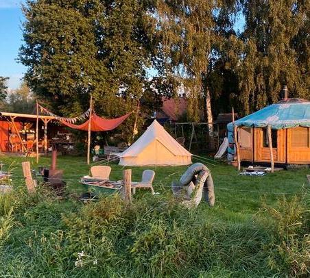 Mooie Sibley 400 belltent te huur, Caravans en Kamperen, Tenten, Zo goed als nieuw, Ophalen of Verzenden