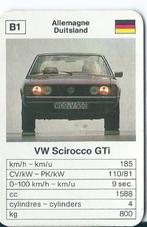kwartetkaart Maxi Mini GT VW Scirocco GTi, Ophalen of Verzenden, Zo goed als nieuw, Auto's