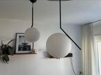 2 Hanglampen Flos IC - namaak, Huis en Inrichting, Lampen | Hanglampen, Ophalen, Zo goed als nieuw, Glas, Minder dan 50 cm