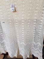 Vintage gehaakte gordijnen met mooie rand, 200 cm of meer, Crème, Brocante, 50 tot 100 cm