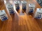 Vintage kruidenpotten opbergpotten delfts blauw, Ophalen of Verzenden, Zo goed als nieuw, Aardewerk, Overige stijlen