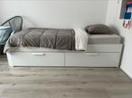 Eenpersoonsbed wit, Ophalen, 90 cm, Eenpersoons, Wit