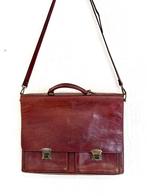 La Moda nieuwe lederen Aktetas, 40 tot 60 cm, Gebruikt, Bruin, 35 tot 55 cm