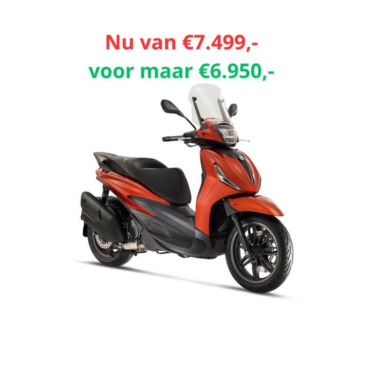PIAGGIO BEVERLY 400 S HPE ARANCIO SUNSET VOORRAAD SUPER DEAL, Motoren, Motoren | Piaggio, Bedrijf, Scooter, 12 t/m 35 kW, 1 cilinder