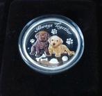 1/2 oz Zilver Proof munt Tuvalu 2016 - Labrador Retriever, Ophalen of Verzenden, Zilver