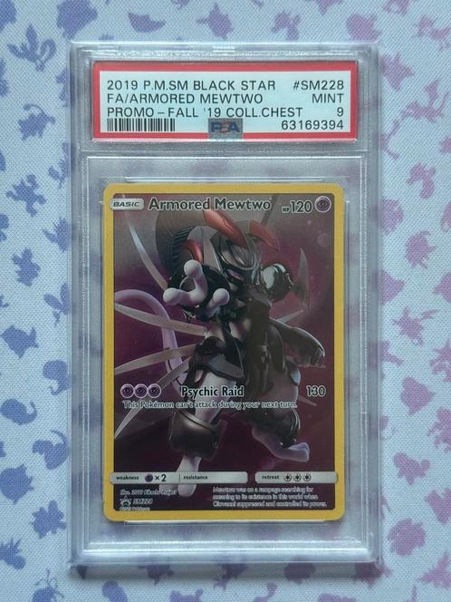 Armored Mewtwo SM228 Pokémon Black Star Promo 2019 PSA 9, Hobby en Vrije tijd, Verzamelkaartspellen | Pokémon, Nieuw, Losse kaart