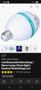 LED Roterende Discolamp E27 - Feestverlichting, Ophalen of Verzenden, Zo goed als nieuw, Versiering, Verjaardag