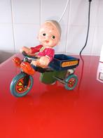 Blikken driewieler fietsje met celluloid kind. Japan., Ophalen of Verzenden