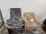 2 fauteuils te koop – donker & licht (los of samen), Ophalen, Gebruikt, 75 tot 100 cm, Pack & Zo
