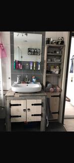 Steigerhouten badkamer meubel set, Ophalen, Minder dan 50 cm, Zo goed als nieuw, Minder dan 25 cm
