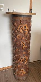 Antieke textiel printrol decoratief als piëdestal of zuil, Huis en Inrichting, Woonaccessoires | Zuilen en Pilaren, Ophalen, Gebruikt