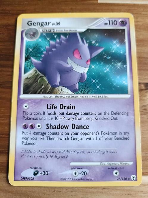 Gengar lv.39 #27, Diamond & Pearl, Hobby en Vrije tijd, Verzamelkaartspellen | Pokémon, Zo goed als nieuw, Losse kaart, Ophalen of Verzenden