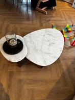 Salon tafel marmer met hout, Huis en Inrichting, Tafels | Salontafels, 100 tot 150 cm, Zo goed als nieuw, Minder dan 50 cm, Rechthoekig