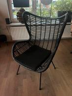 Rotan stoel met kussen, Huis en Inrichting, Ophalen, Minder dan 75 cm, Riet of Rotan, Zo goed als nieuw