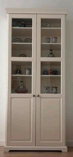 IKEA Liatorp Vitrinekast met Glazen Deuren, Huis en Inrichting, Kasten | Vitrinekasten, Ophalen, Met deur(en), 50 tot 100 cm, Zo goed als nieuw