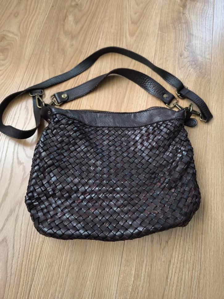 Vera Pelle leren tas - Nieuwstaat!, Sieraden, Tassen en Uiterlijk, Tassen | Damestassen, Zo goed als nieuw, Bruin, Ophalen of Verzenden