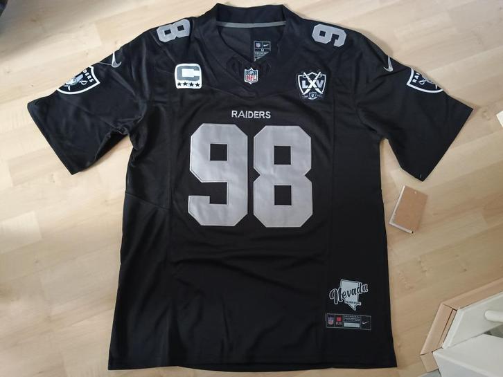 Las Vegas Raiders Jersey Crosby maat: XL, Kleding | Heren, Sportkleding, Nieuw, Overige typen, Maat 56/58 (XL), Zwart, Verzenden