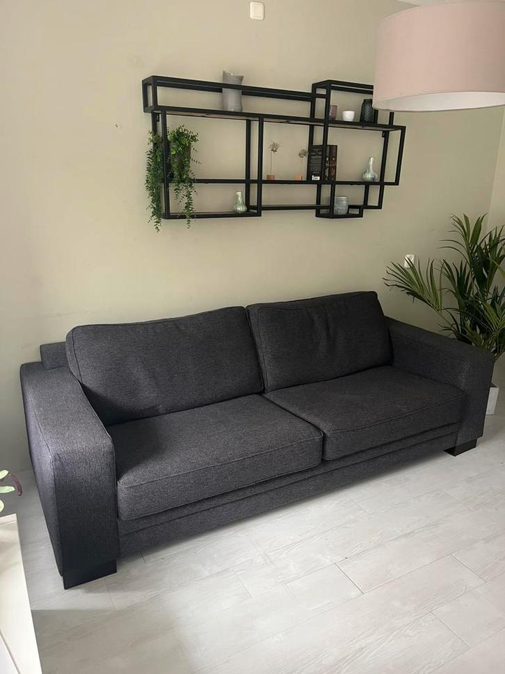Montèl Geneve Bank Donkergrijs 4-zits en loveseat, Huis en Inrichting, Banken | Sofa's en Chaises Longues, Zo goed als nieuw, Vierpersoons of meer