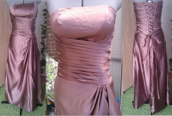 nieuwe galajurk maat 38 lichtbruin, Kleding | Dames, Gelegenheidskleding, Nieuw, Galajurk, Maat 38/40 (M), Bruin, Ophalen of Verzenden
