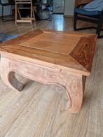 3 x teak opiumtafeltjes, Huis en Inrichting, 50 tot 100 cm, 50 tot 75 cm, Vierkant, Zo goed als nieuw