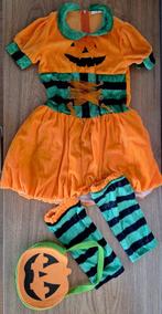 Pompoen halloween pakje 4-6jr, Kinderen en Baby's, Carnavalskleding en Verkleedspullen, Ophalen of Verzenden, Zo goed als nieuw