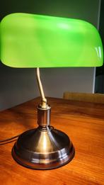 Retro groen notaris lampje, Huis en Inrichting, Lampen | Tafellampen, Ophalen of Verzenden, Zo goed als nieuw, Glas, Minder dan 50 cm