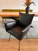 5 Jess Sanne leren eetkamerstoelen, Huis en Inrichting, Stoelen, Zwart, Leer, Ophalen of Verzenden, Zo goed als nieuw