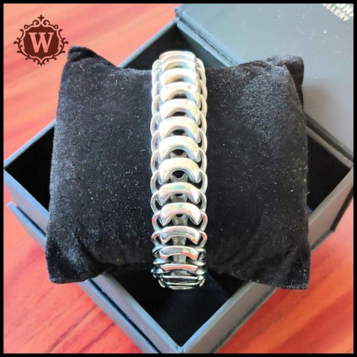 LARS maat F     Buddha to Buddha armband, Sieraden, Tassen en Uiterlijk, Armbanden, Zo goed als nieuw, Zilver, Zilver, Ophalen of Verzenden