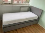 Ikea Malm bed grijs 80x90, 90 cm, Eenpersoons, Ophalen of Verzenden, Zo goed als nieuw