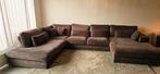 Ruime bankstel taupe/bruin, Gebruikt, Hoekbank, 300 cm of meer, Ophalen of Verzenden