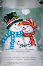 Cado vervaco borduurpakket kussen  2 sneeuwpoppen, Ophalen of Verzenden, Nieuw, Handborduren, Borduurpakket