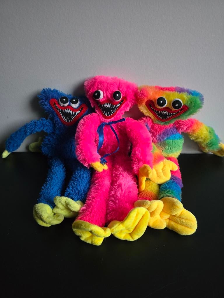 Huggy Wuggy knuffels - set van 3, Ophalen of Verzenden, Zo goed als nieuw, Overige typen