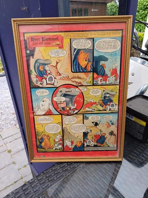 Tom Poes en Bommel ingelijste pagina Revue 1963, Verzamelen, Stripfiguren, Zo goed als nieuw, Olivier B, Bommel en Tom Poes, Ophalen of Verzenden