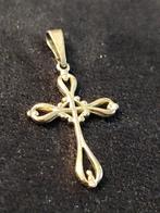 Vintage open kruis hanger double vergulde, Sieraden, Tassen en Uiterlijk, Kettinghangers, Overige materialen, Verzenden, Zo goed als nieuw