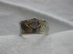 Zware 925 zilveren ring met amethyst, gedeeltelijk verguld., Sieraden, Tassen en Uiterlijk, Ringen, 20 of groter, Ophalen of Verzenden