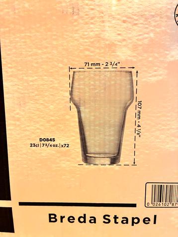491 stuks Arcoroc Breda Stapelglazen - 23 cl beschikbaar voor biedingen