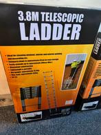 Telescopische Ladder Telescoop vouwladder 3.8 M Aluminium, Nieuw, Ladder, 1045 AL, Contact@allstock.nl
