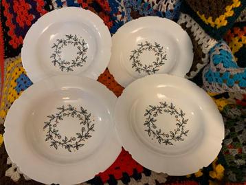 4x IKEA vintage diepe borden, Sanning, bloemmotief beschikbaar voor biedingen