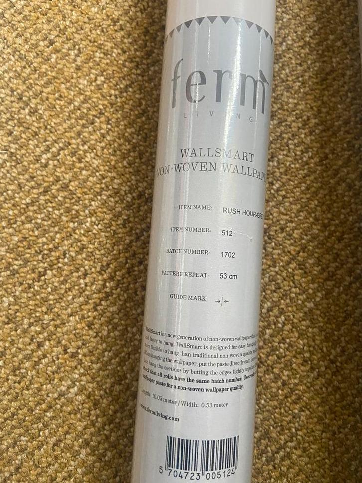 Ferm Living Rush Hour Behang Kinderkamer, Huis en Inrichting, Stoffering | Behang, Grijs, minder dan 10 m², Ophalen of Verzenden