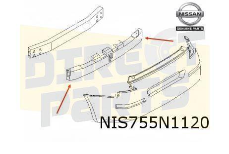 Nissan 350Z absorber op achterbumperbalk (te spuiten) Origin, Auto-onderdelen, Carrosserie en Plaatwerk, Bumper, Nissan, Achter