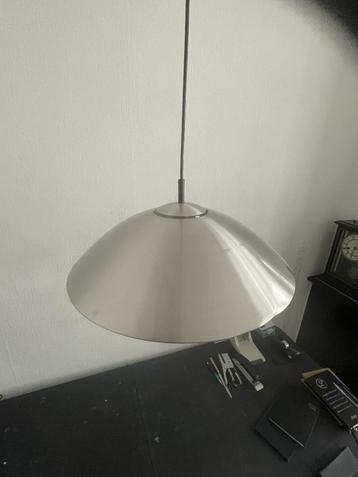 2 vintage RAAK hanglampen – aluminium kap, zwart snoer beschikbaar voor biedingen