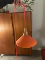 Vintage lamp met fel oranje draad, Verzenden, Glas, Minder dan 50 cm