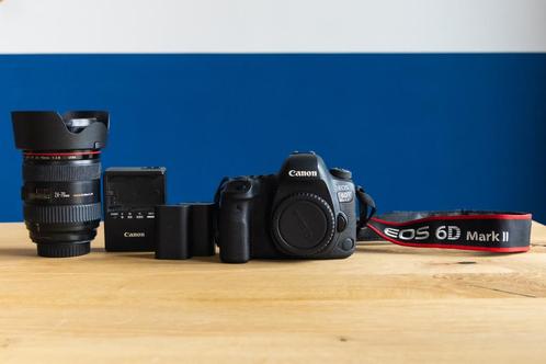 Canon 6D Mark II + 24-70mm EF objectief + 2 accu’s, Audio, Tv en Foto, Fotocamera's Digitaal, Gebruikt, Spiegelreflex, Canon, Ophalen