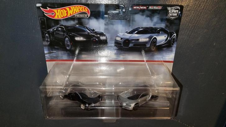 167 - Hotwheels Bugatti 2 Pack in verpakking., Hobby en Vrije tijd, Modelauto's | Overige schalen, Nieuw, Auto, Ophalen of Verzenden