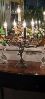 Oude bronzen tafellamp, Antiek en Kunst, Antiek | Lampen, Ophalen of Verzenden